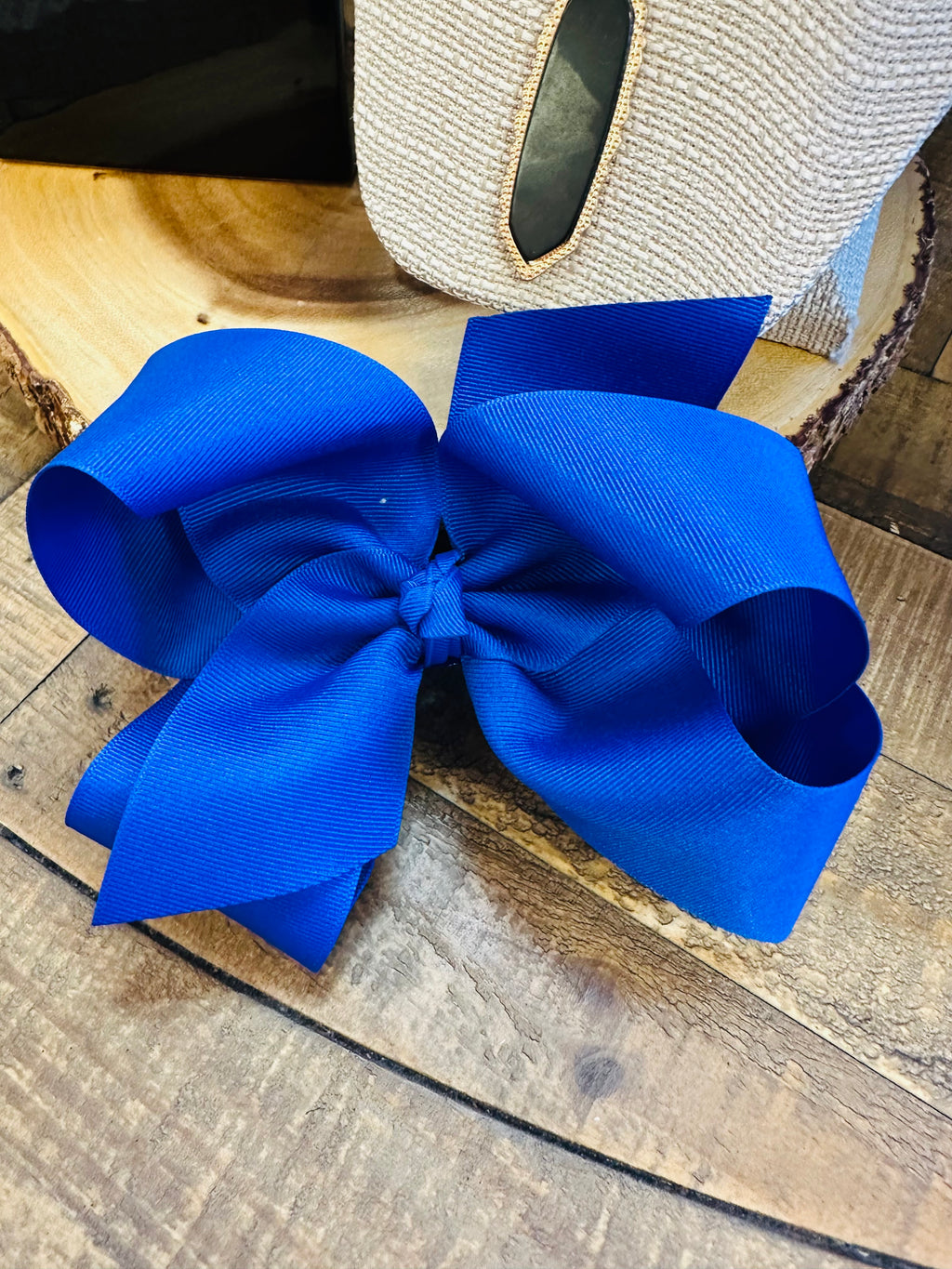 Hair Bow 8” Alligator Clip - Royal Blue