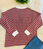 Women’s Ribbed Long Sleeve in Rust Zenana - True to Size