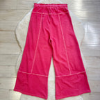 Women’s Pink Mineral Wash Wide Leg Pants