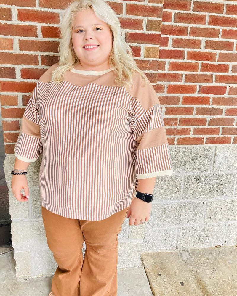 Curvy Stripe Top - Mini Mee Boutique