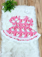 Red Striped Santa - Girls Dress - by Mini Mee - True to Size