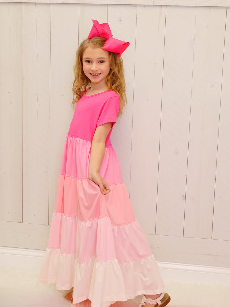 Millie Jay Pink Ombré Maxi Dress