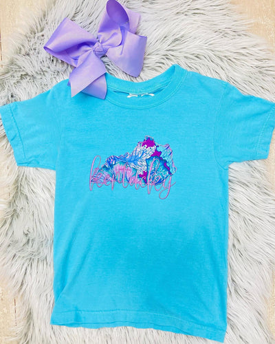 Girl's Purple Embroidered Kentucky Graphic Tee - Mini Mee Boutique