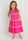 Girls Maxi Dress with Ric Rac Trim