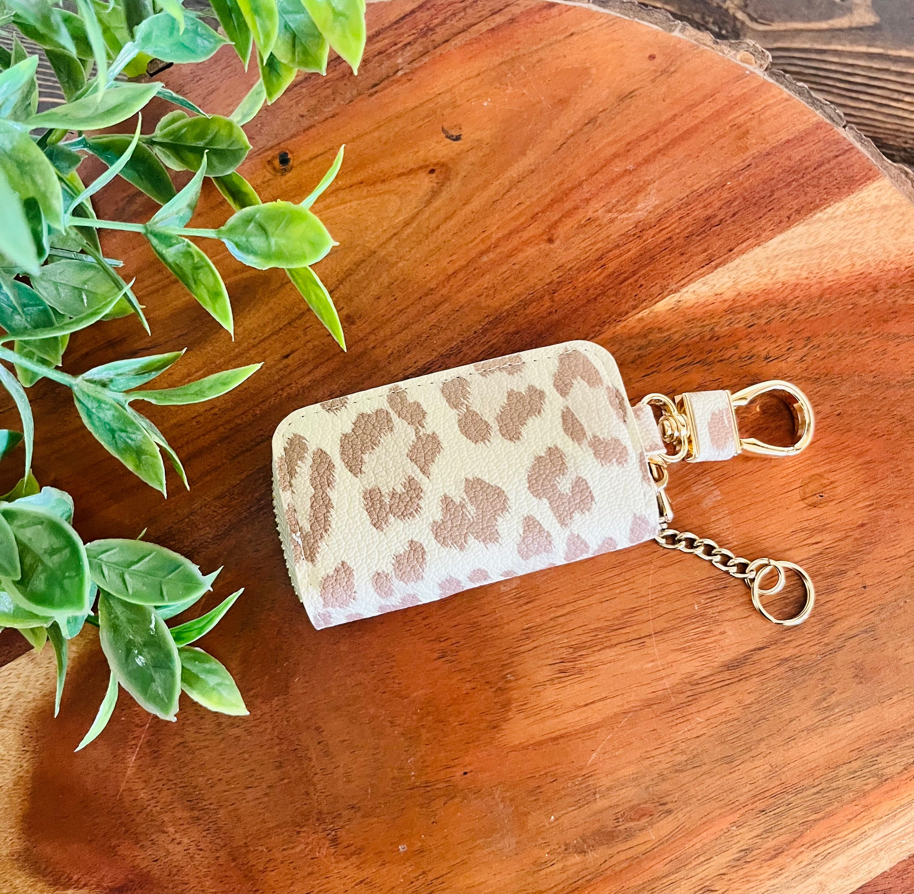 Cheetah print Key Fob Case