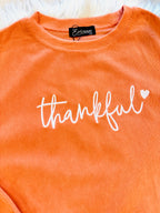 Women’s Evermmee Orange “Thankful” Ribbed Sweater Top - True to Size