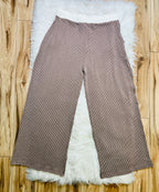 Women’s Zenana Mocha White Detail Ribbed Set Curvy