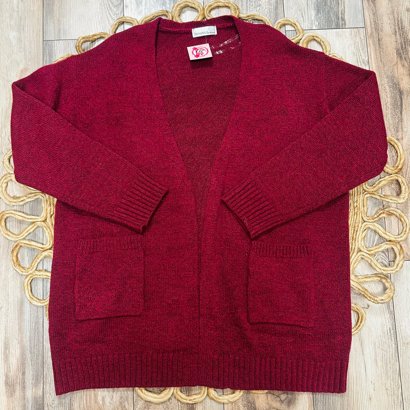 Women’s Zenana Maroon Cardigan