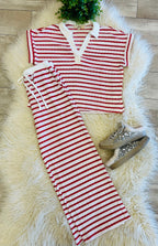 Women’s Textured Stripe Set