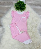 Girl’s Pink And White Polka Dot Outfit