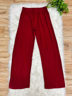 Women’s Zenana Solid Melange Maroon Pant Set