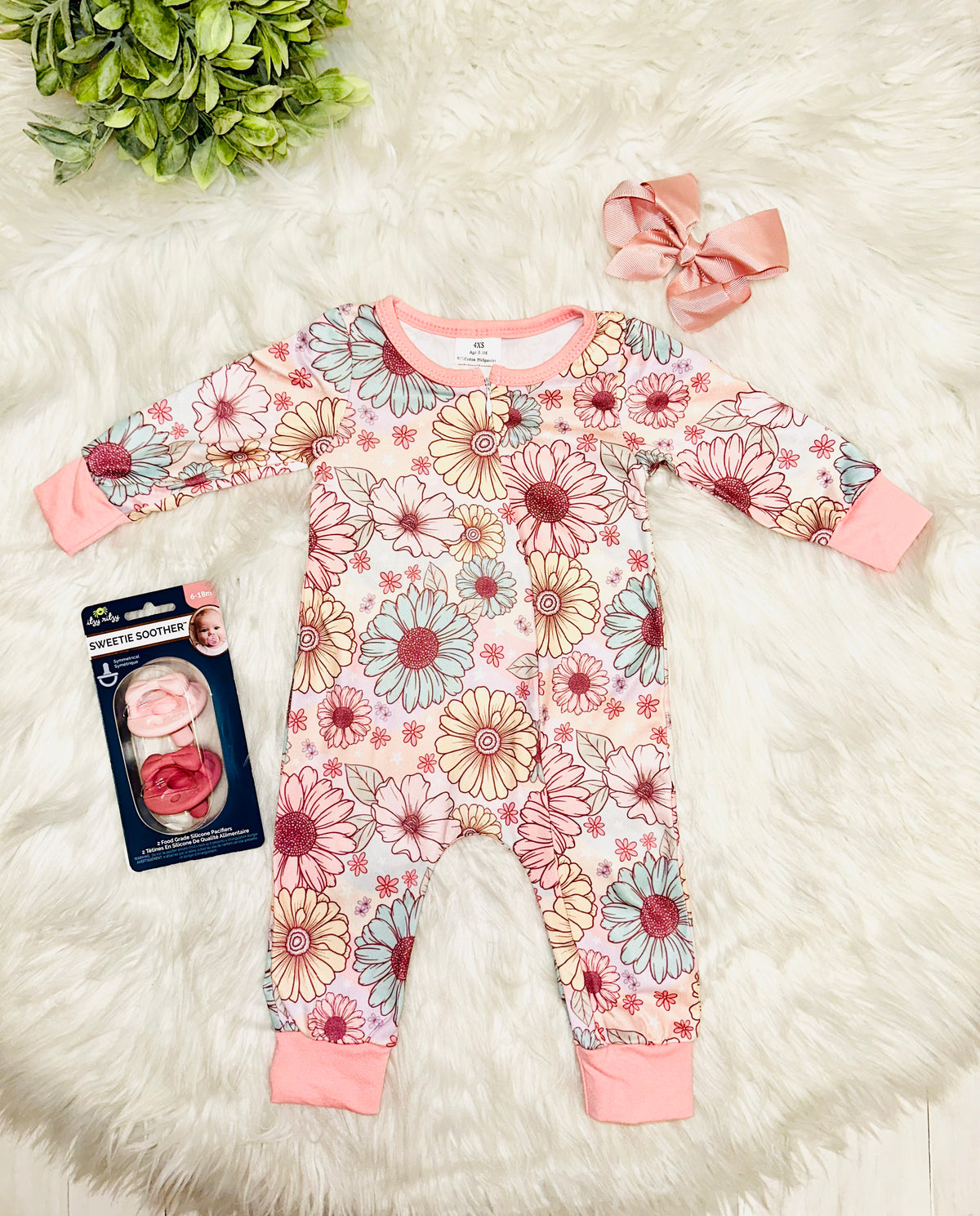 Girl’s multicolor floral sleeper