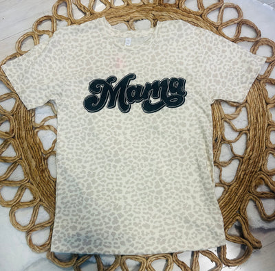 Women’s Cheetah Print Mama Tee - Mini Mee Boutique