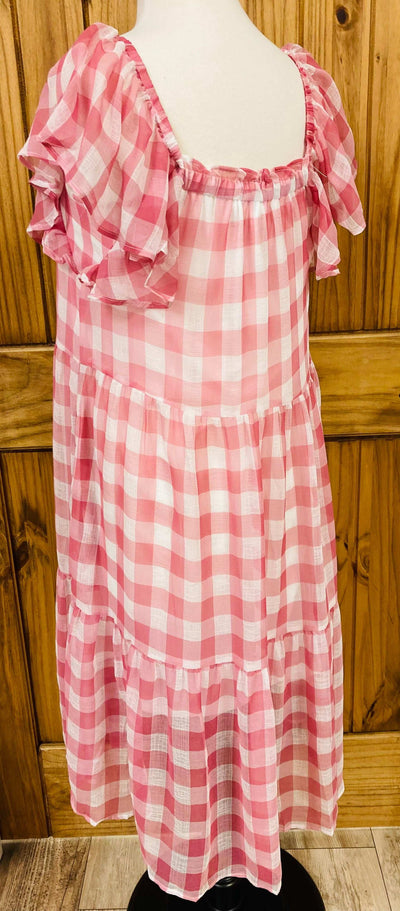 Pink Gingham Dress - Mini Mee Boutique