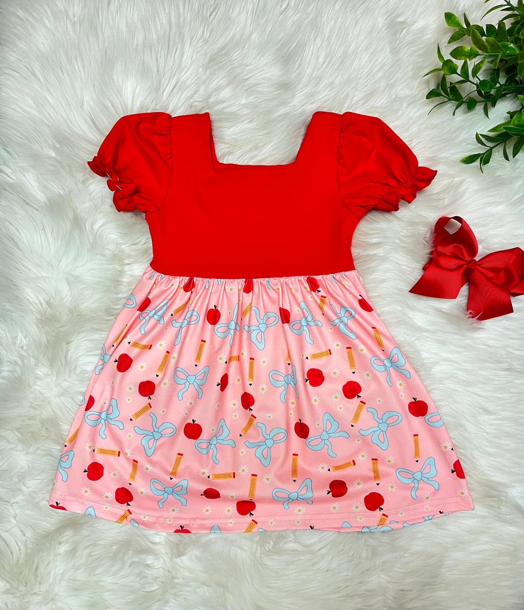 Girl’s Red and Gingham Dress