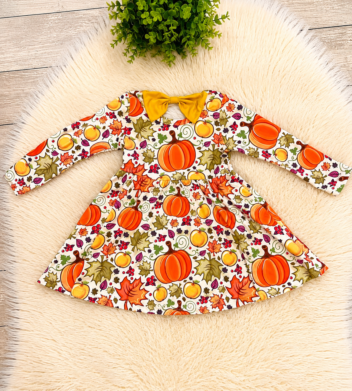 Girl’s Fall Pumpkin Dress