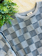 Women’s Washed Checker Denim Top
