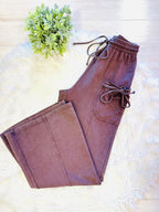 Women’s Evermmee Brown Tie Wide Leg Pants - True to size