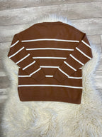 Women’s Zenana Trinity V-Neck Sweater In Dark Camel - True to Size