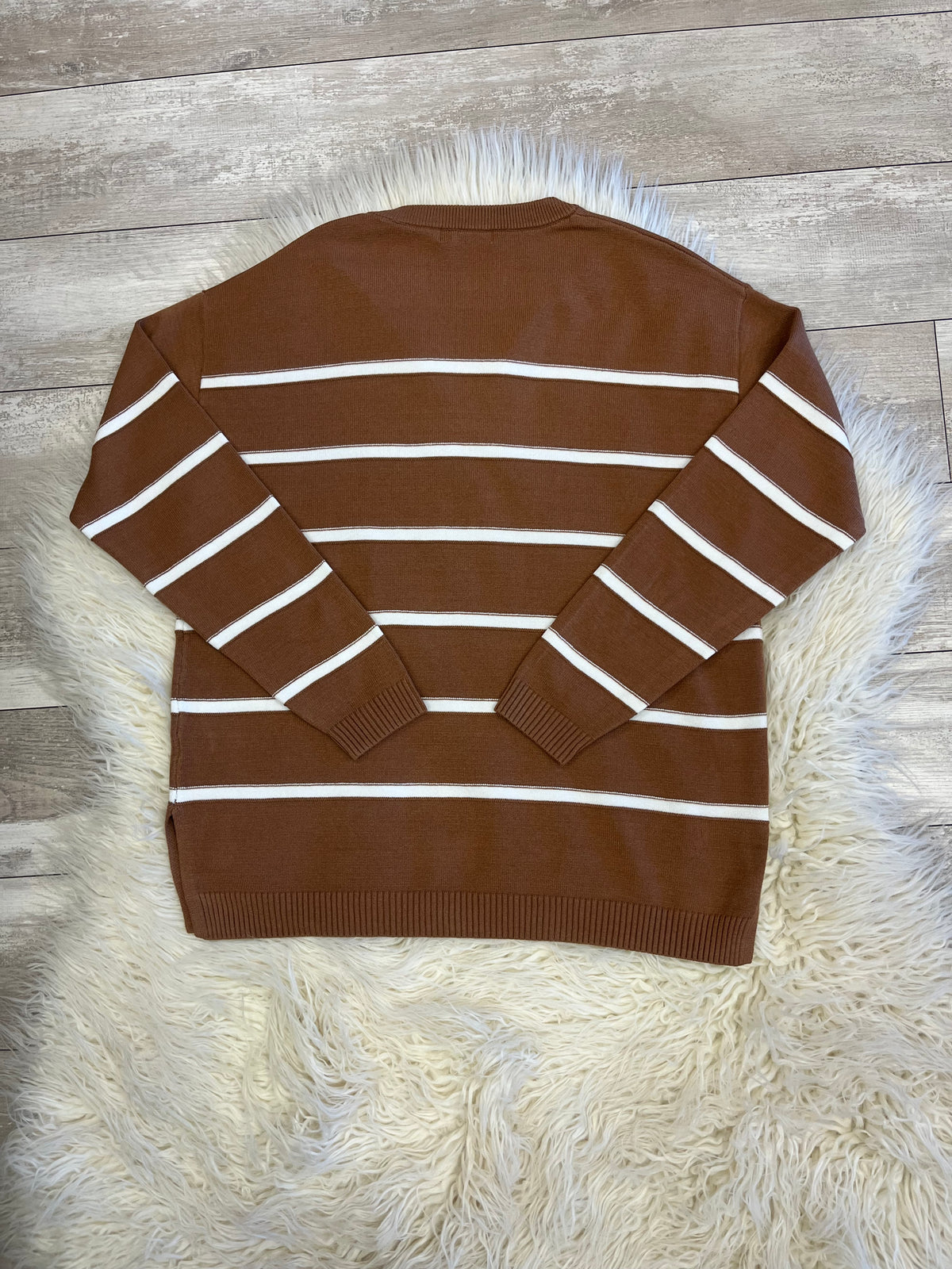 Women’s Zenana Trinity V-Neck Sweater In Dark Camel - True to Size