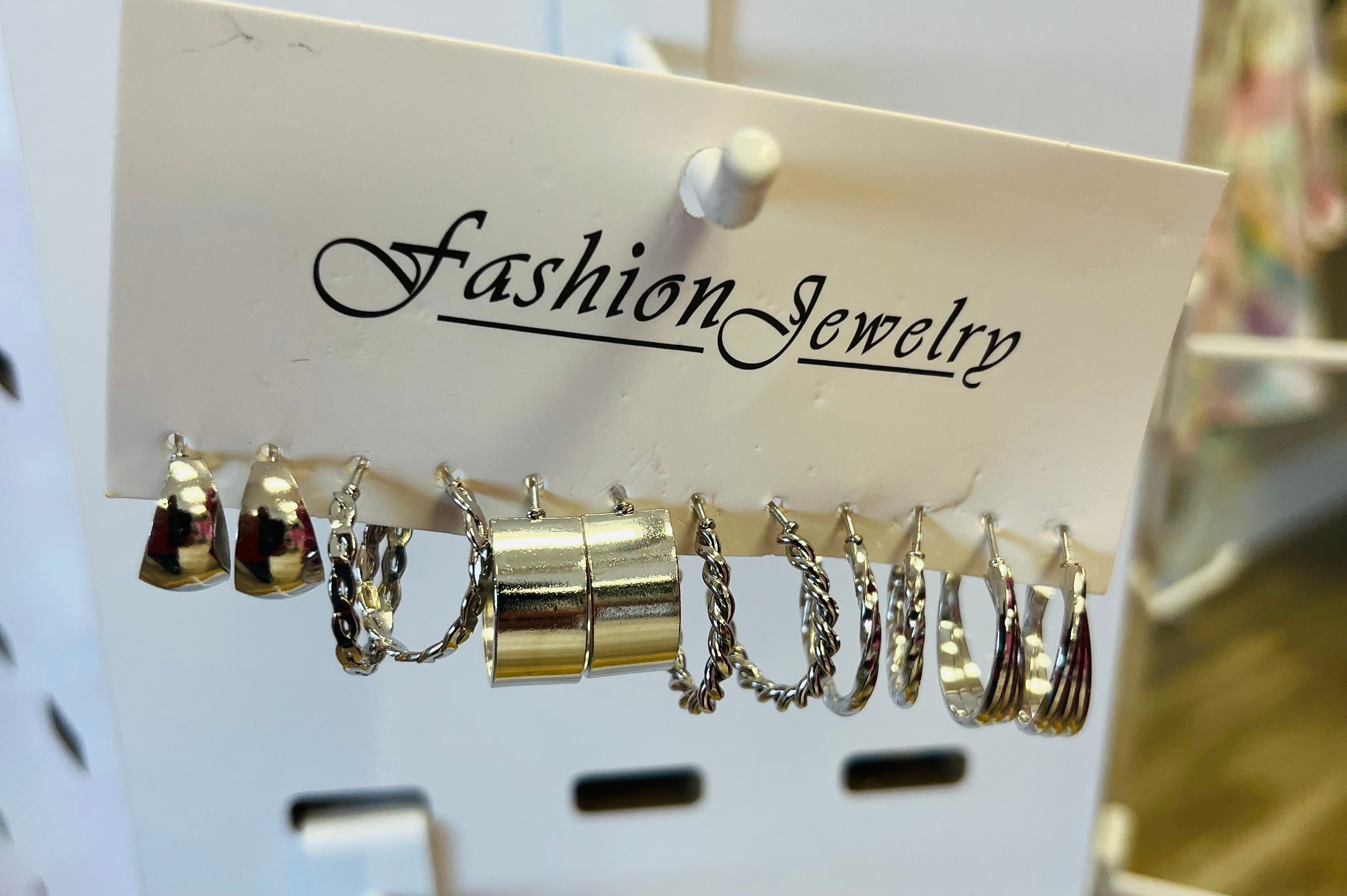 Women’s Assorted Silver Toned Chunky And Textured Mini Hoop Earrings