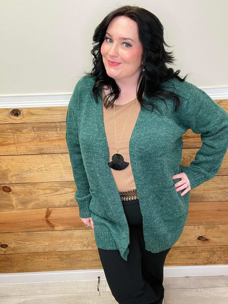 Zenana Women’s Green Cardigan - Mini Mee Boutique