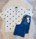 Women’s Evermmee Black Polka Dot Oversized Top