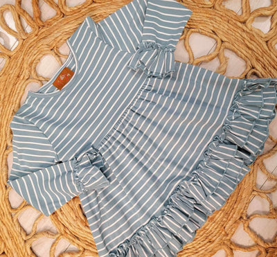 Millie Jay Teal Stripe Set - Mini Mee Boutique