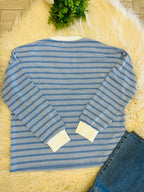 Women’s Ribbed Long Sleeve in Cornflower Blue Zenana Mocha- True to Size