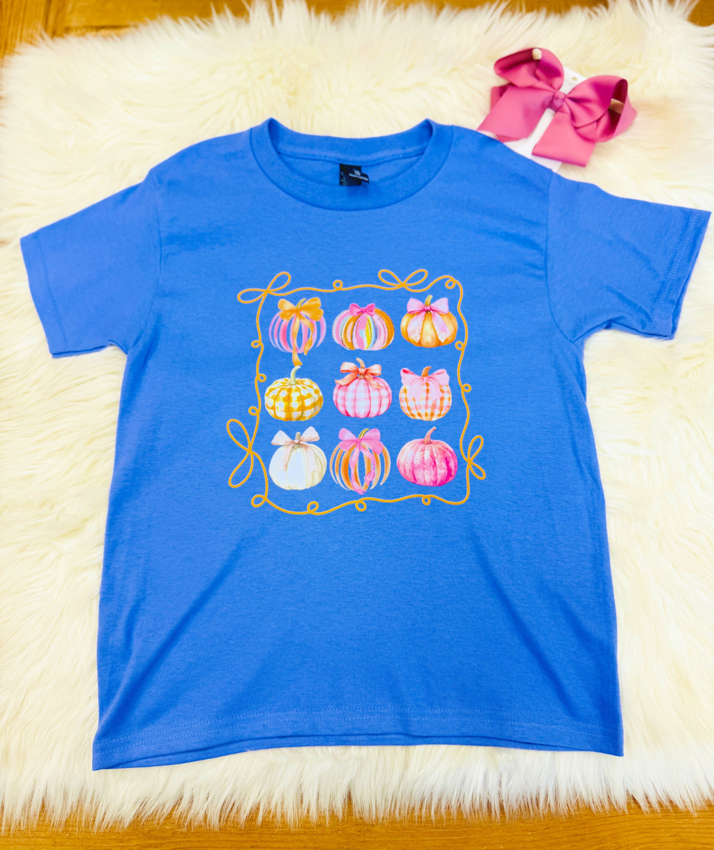 Girls Youth Pumpkin Lavender Tee Shirt