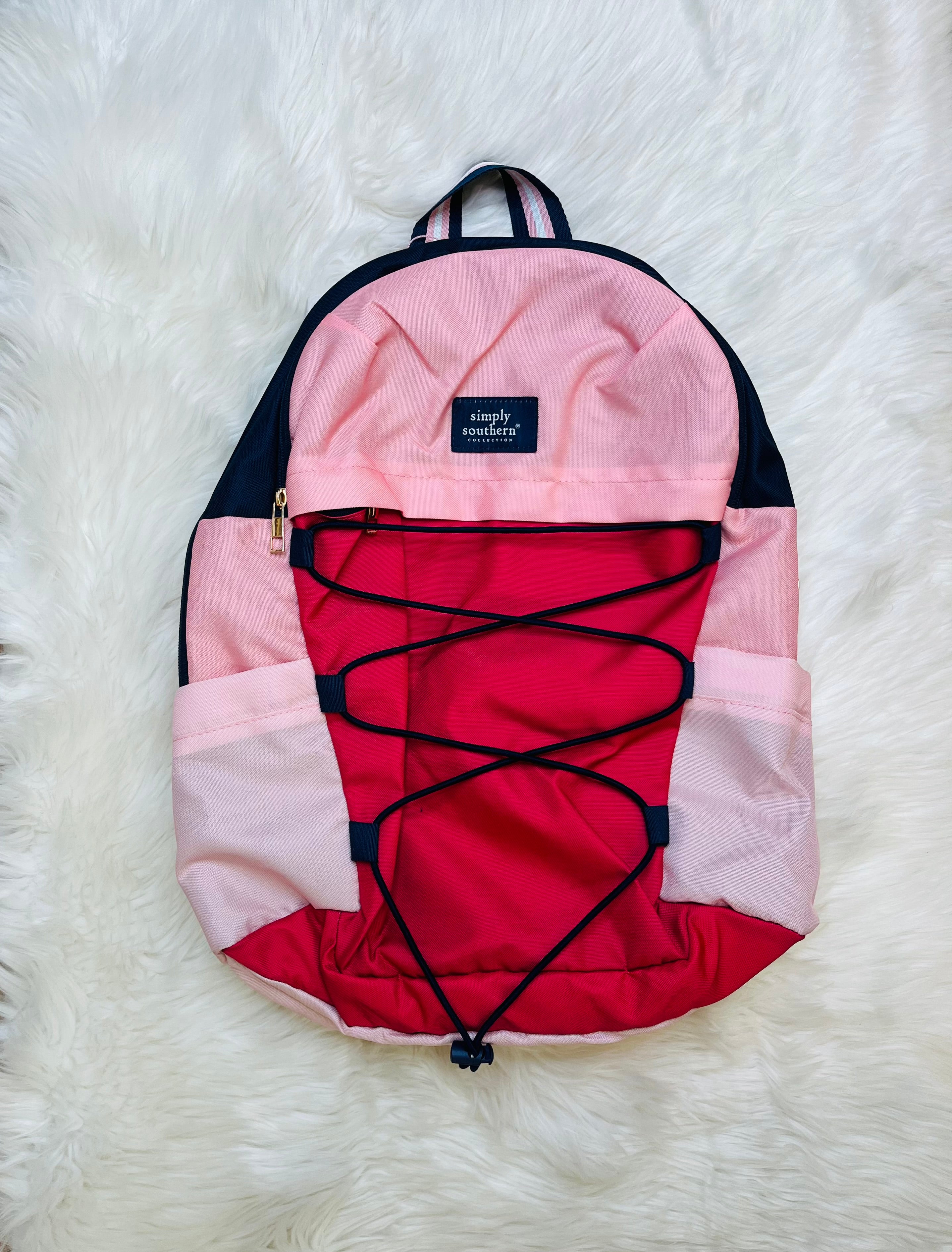 Simply Southern Hot Pink and Light Pink Backpack bag
