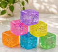 Glitter Cube Squishy Toy - Glitter Gel Filled Ages 3+ Size 1”x1”