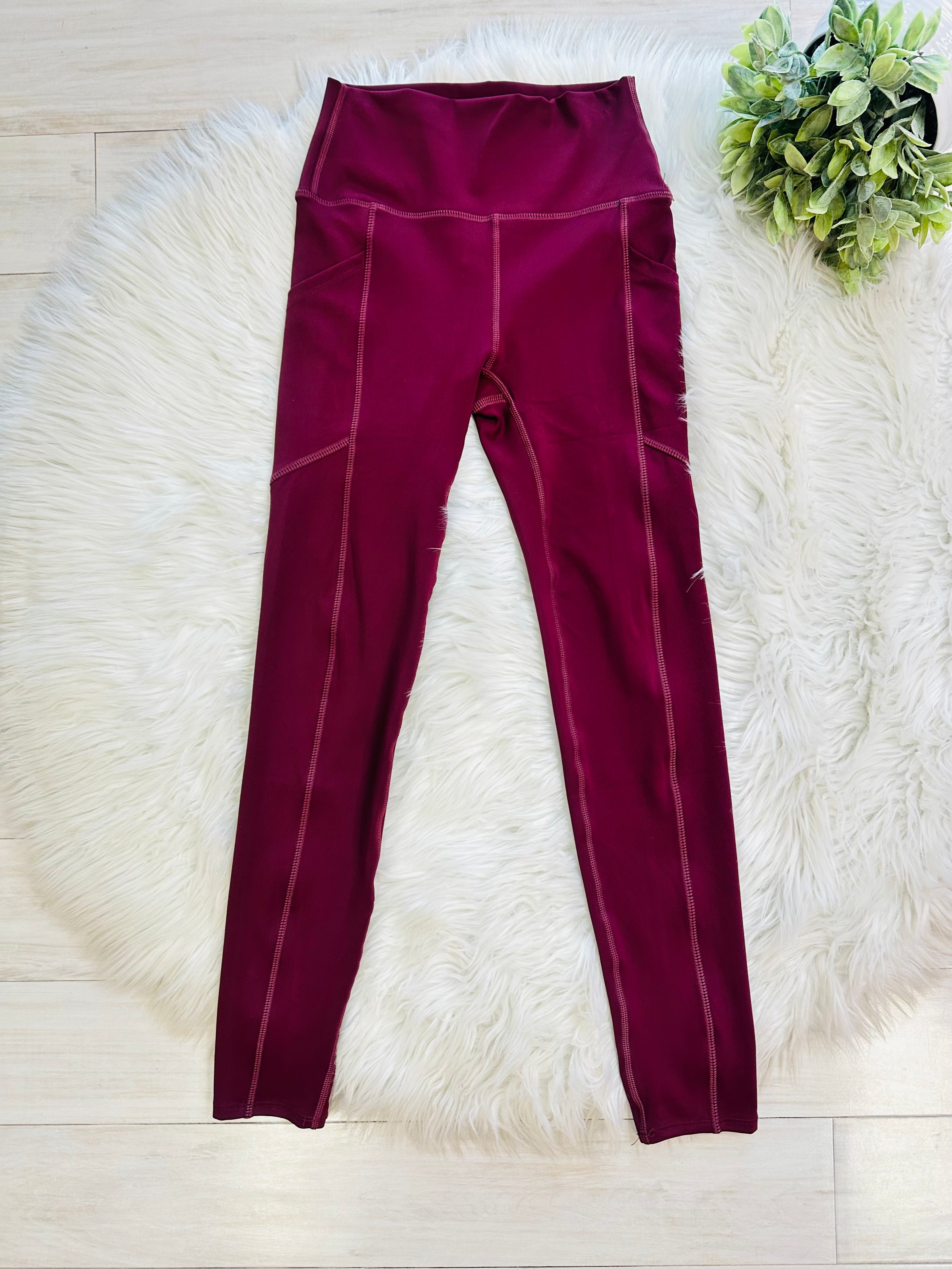 Women’s Burgundy Zenana Leggings