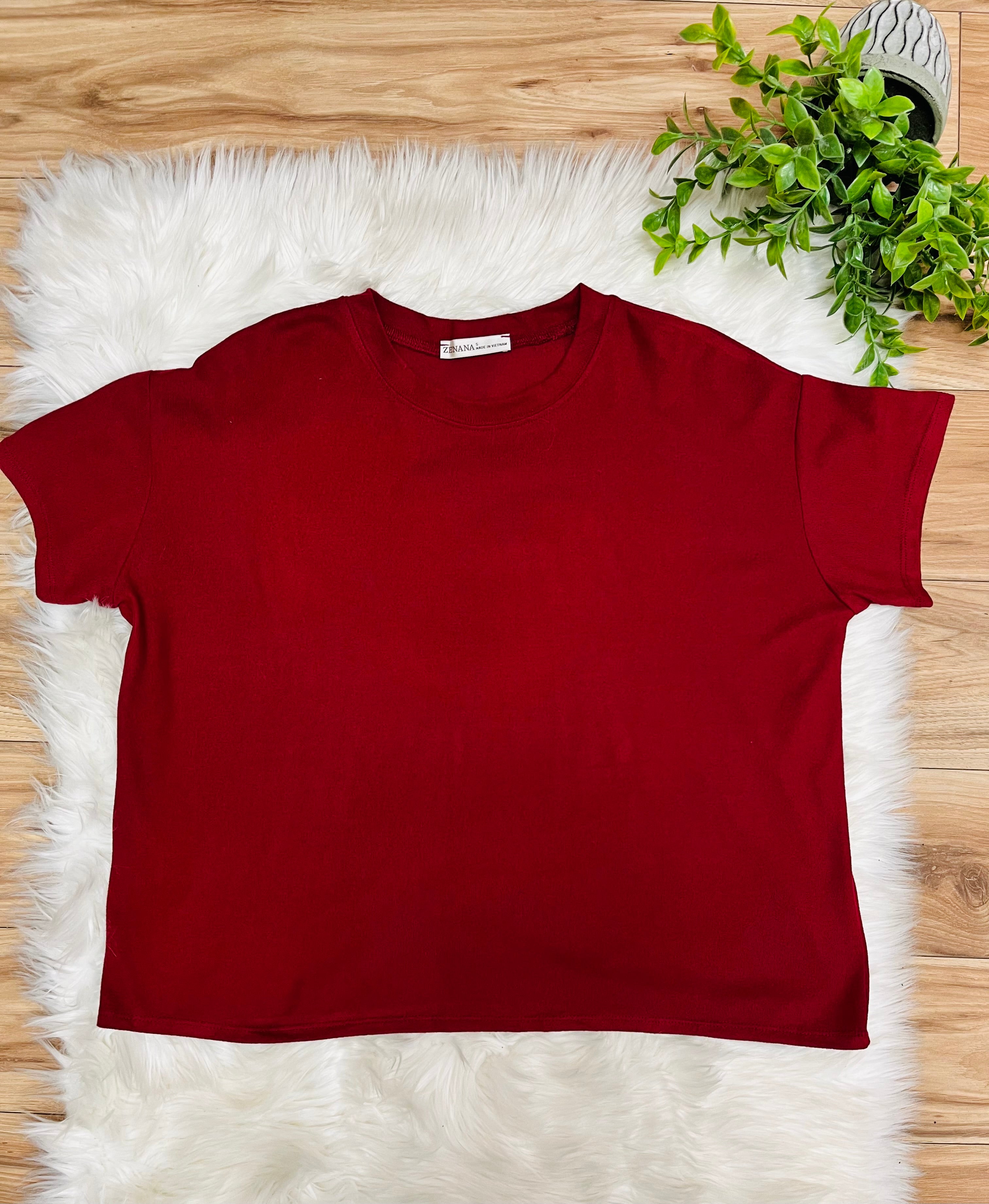 Women’s Zenana Solid Melange Maroon Pant Set