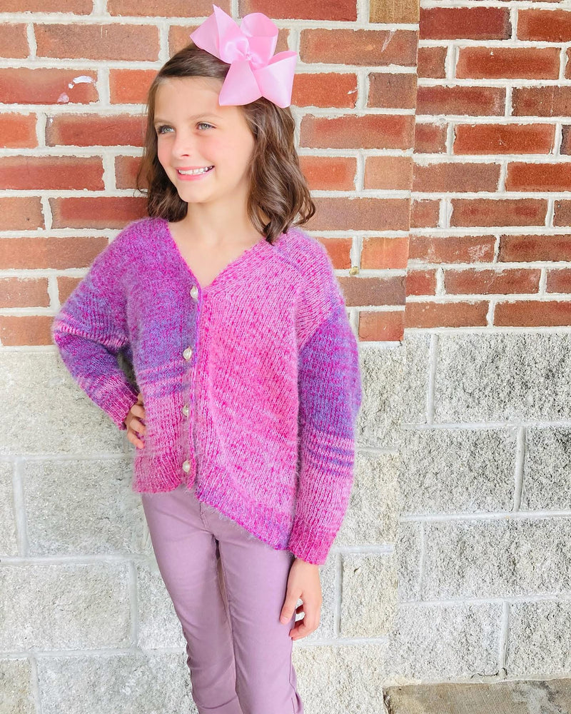 Girls Purple Sweater - Mini Mee Boutique