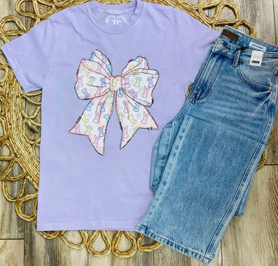 Women’s Golden Girl Easter Bow Tee - Mini Mee Boutique