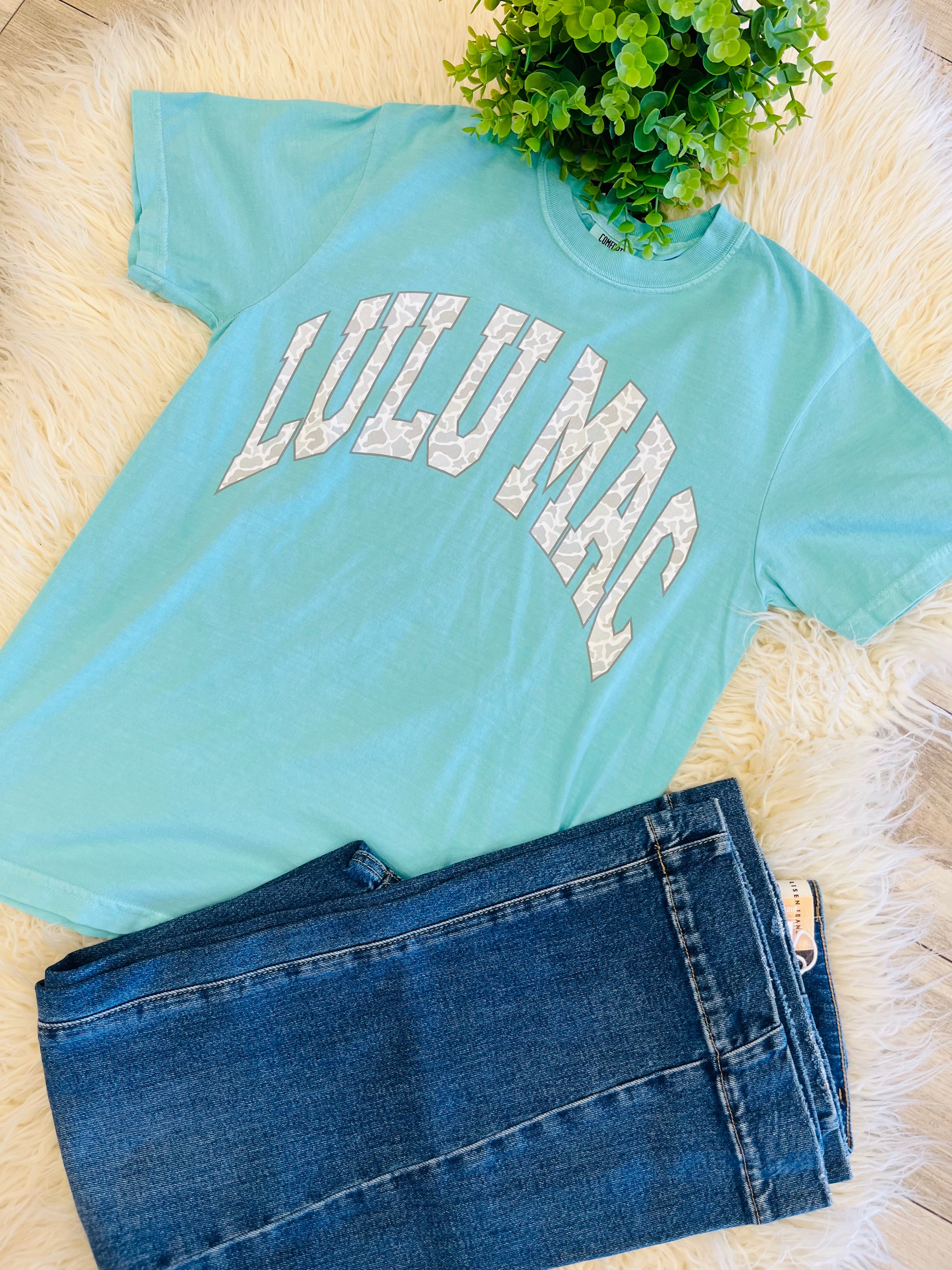 Women’s LuLu Mac Blue And Camouflaged T-Shirt