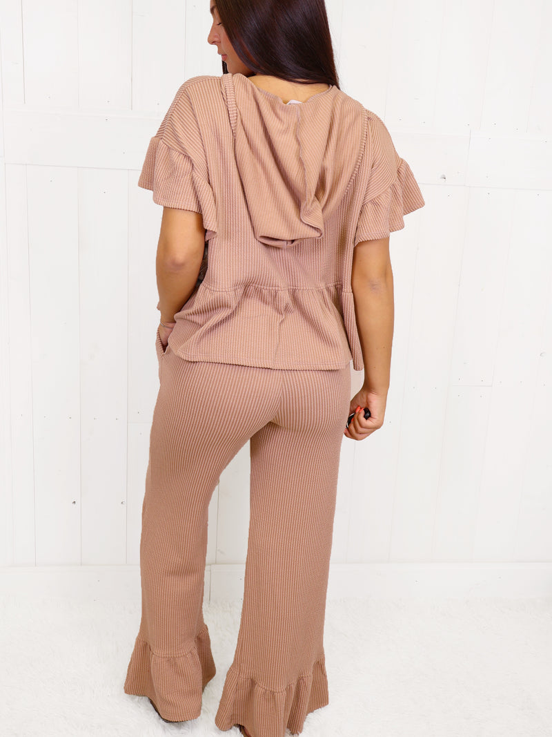 Fantastic Fawn Taupe Ribbed Set