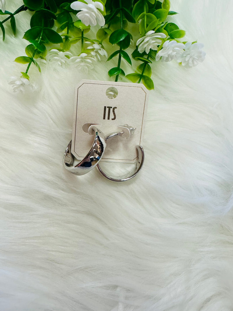 Silver Hoop Earrings - Mini Mee Boutique