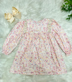 Girl’s Floral Print Bow Dress