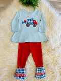 Girls Marie Nicole Valentines ruffle set