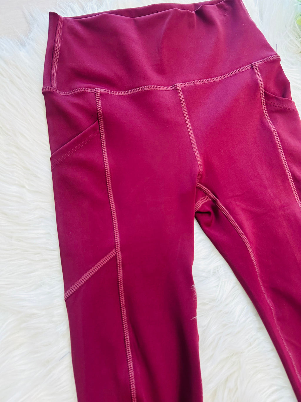 Women’s Burgundy Zenana Leggings