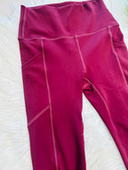 Women’s Burgundy Zenana Leggings