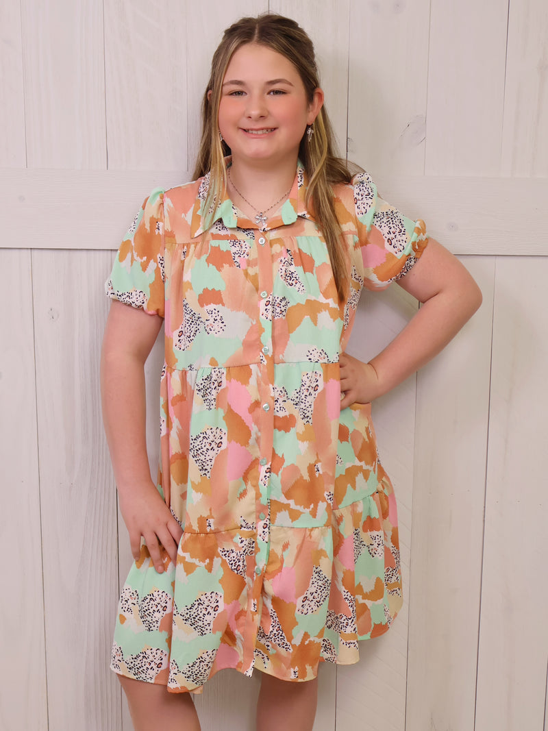 Hayden Girls Multi-Button Up Dress