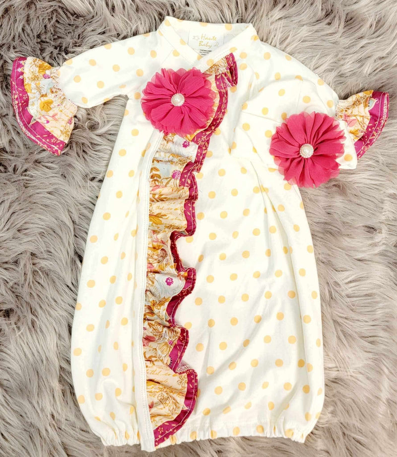 Baby Amber Dreams 2 Piece Set ( Gown and Hat) - Mini Mee Boutique