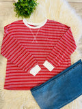 Women’s Ribbed Long Sleeve in Ruby - True to Size