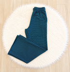 Women’s Evermmee Teal Stripe Pants Set
