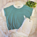 Women’s Zenana Kelly Green Striped Top