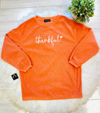 Women’s Evermmee Orange “Thankful” Ribbed Sweater Top - True to Size