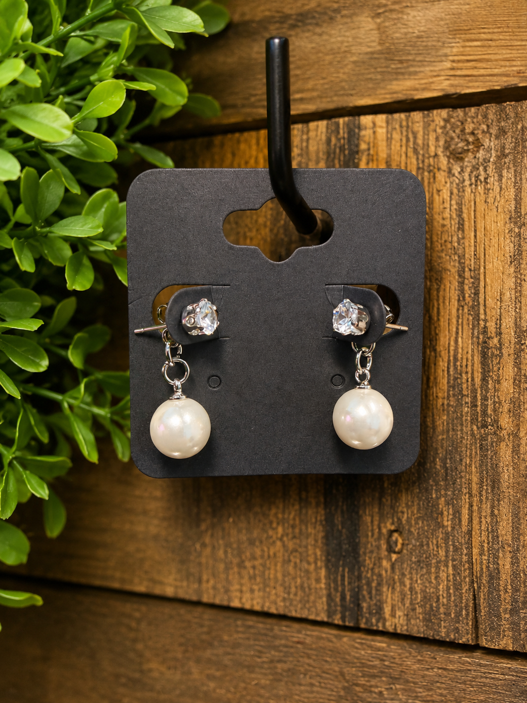 Pearl Sparkle Reverse Drops Earrings